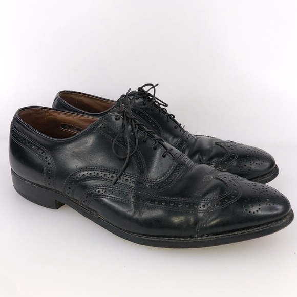 Allen Edmonds Shoes | Allen Edmonds Lloyd Black Leather Wingtip Oxford Shoes Size 12.5 | Color: Black | Size: 12.5 | Pullenthedeals's Closet